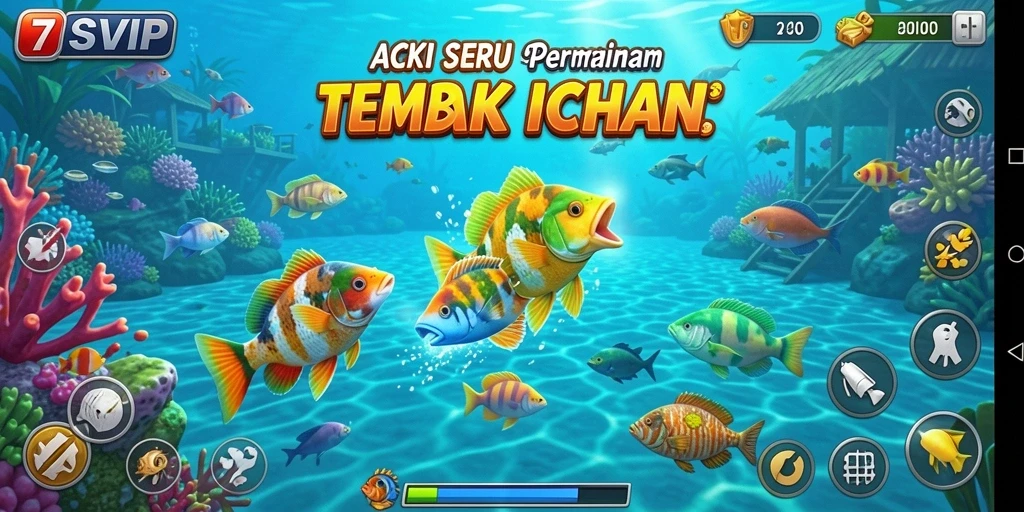 Screenshot dari gameplay menembak ikan yang seru di 7SVIP.