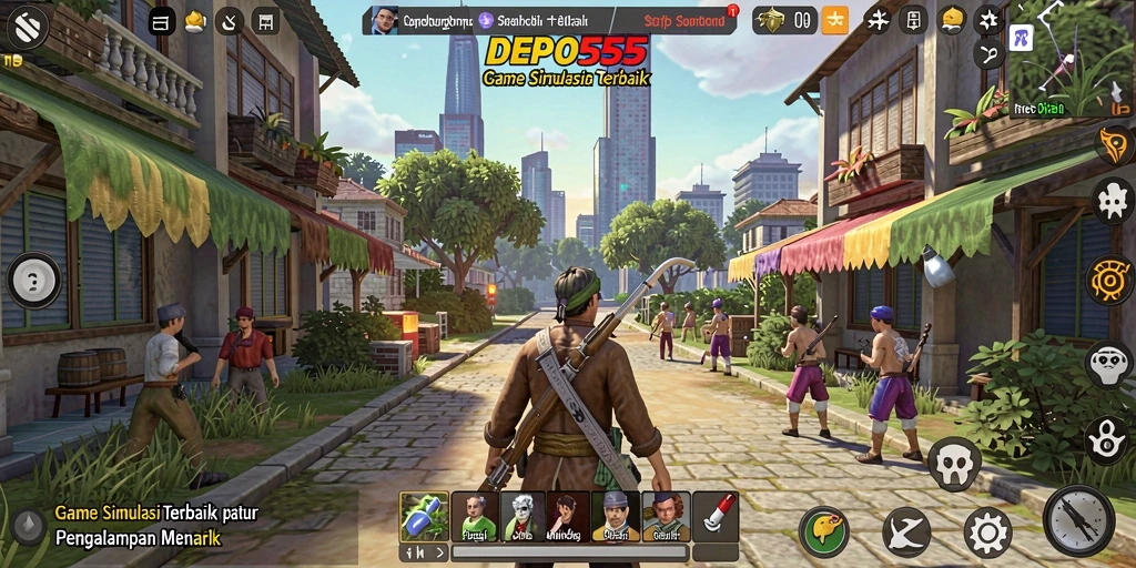 Tampilan screenshot DEPO555 yang menunjukkan gameplay menarik dan interaksi karakter.