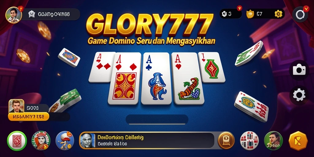Tampilan permainan domino menarik di GLORY777.