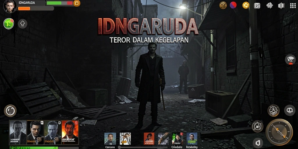 Screenshot yang menampilkan momen menegangkan dalam gameplay IDNGARUDA.
