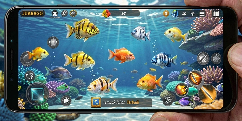 Tampilan gameplay JUARAGO yang seru dan penuh warna.