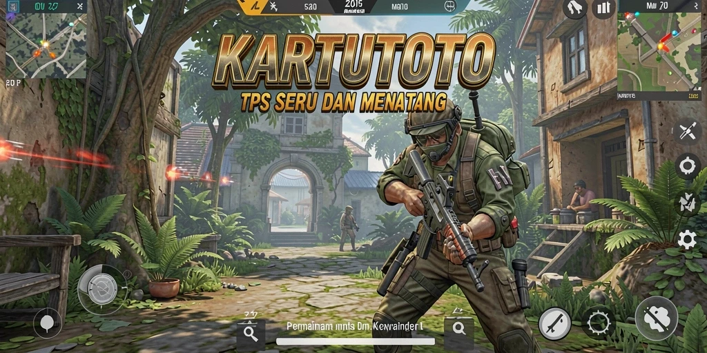 Tangkapan layar gameplay KARTUTOTO yang penuh aksi TPS.