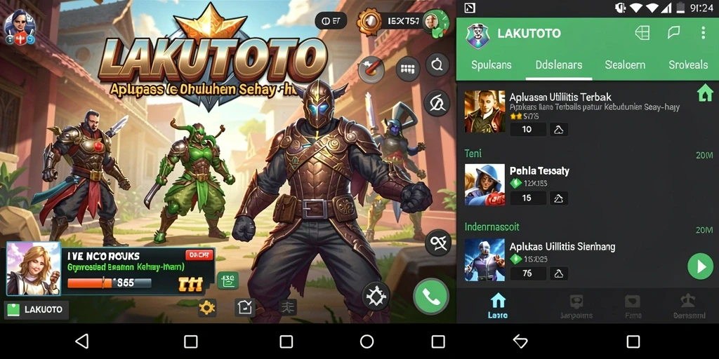 Tampilan antarmuka LAKUTOTO yang sederhana dan fungsional.
