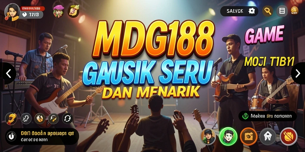Tampilan gameplay MDG188 yang menarik dengan berbagai lagu.