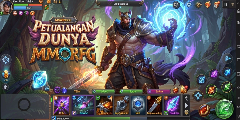 Tampilan gameplay menakjubkan di dalam MKWIN666 yang penuh aksi.
